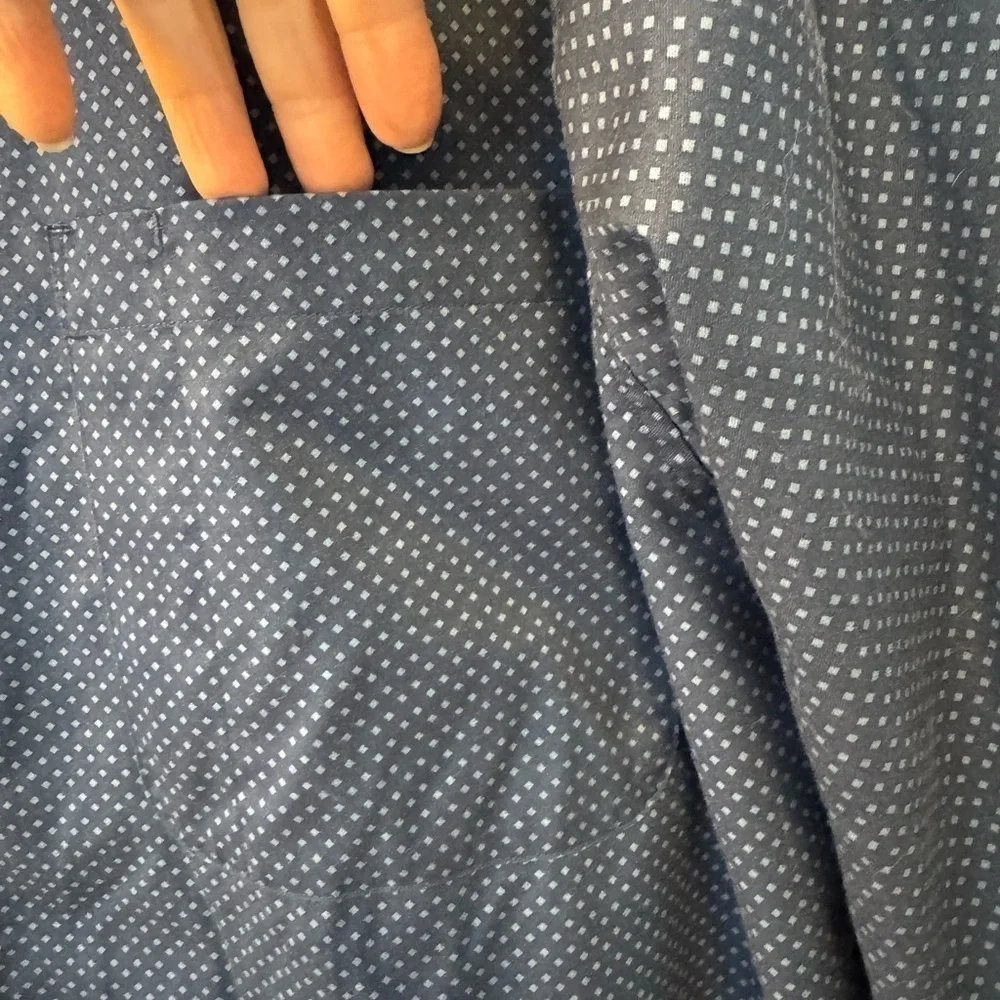 Duluth Trading Co Wrinkle Fighter Relaxed Fit Button Down Collared Blue Sz 3XL